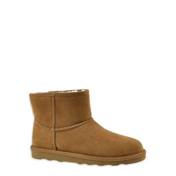 Time and Tru Women's Mini Genuine Suede Boots - Walmart.com | Walmart (US)