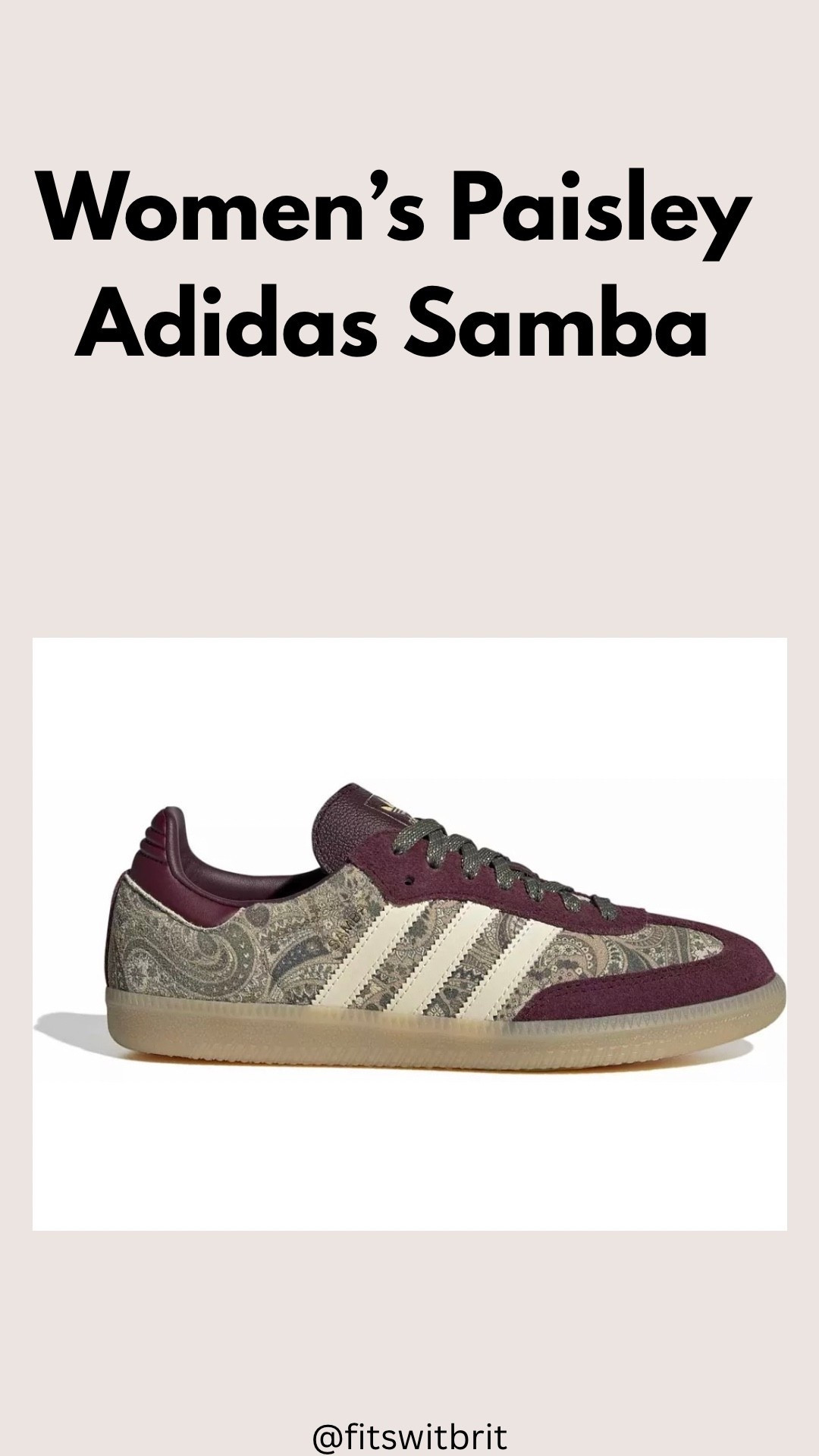 Women’s Paisley Adidas Samba