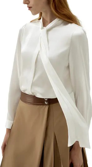 Bow-tie Neck Silk Blouse | Nordstrom