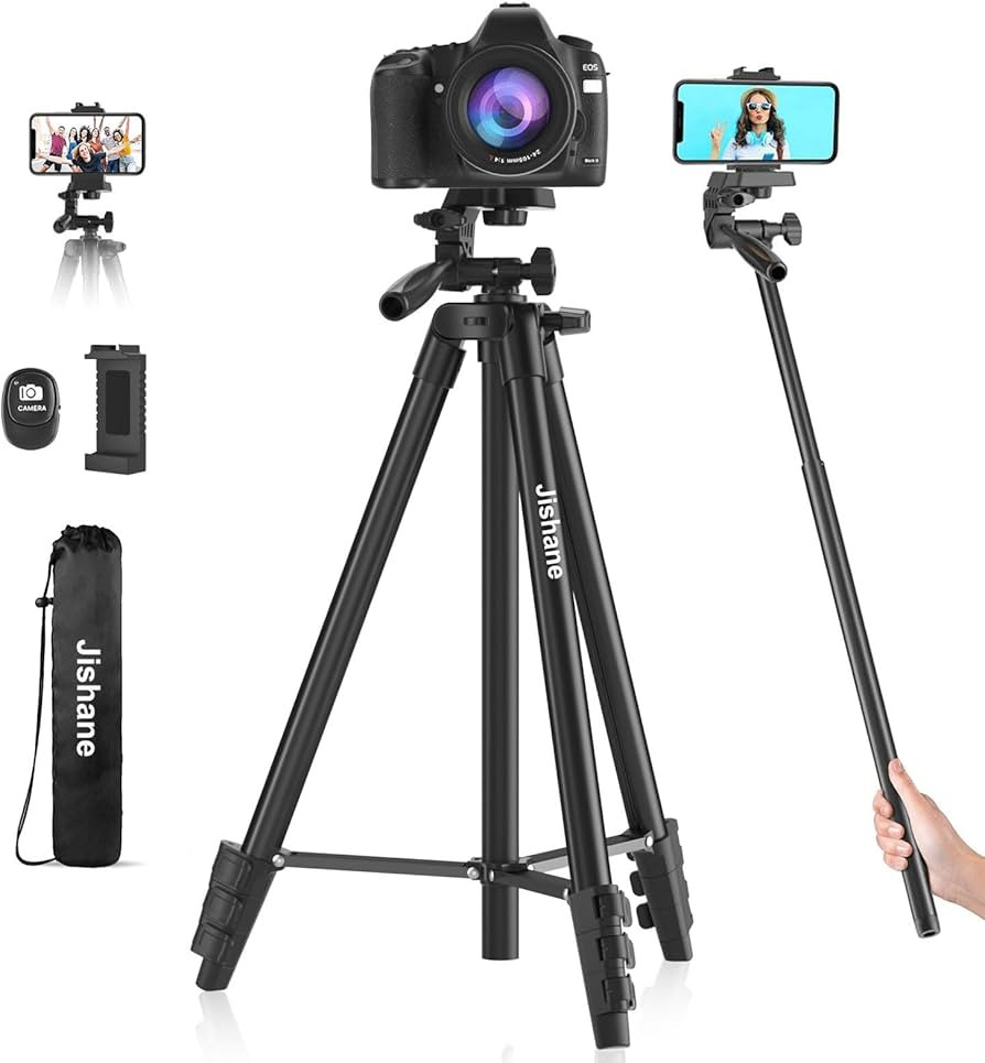 71" Camera Tripod, Versatile Cell Phone Tripod with Wireless Remote Phone Holder and Carry Bag, L... | Amazon (US)