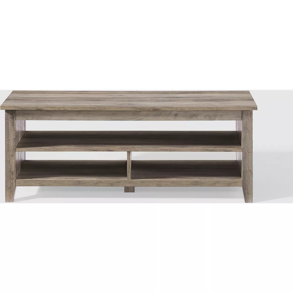 Transitional Grooved Coffee Table with Shelf - Saracina Home | Target