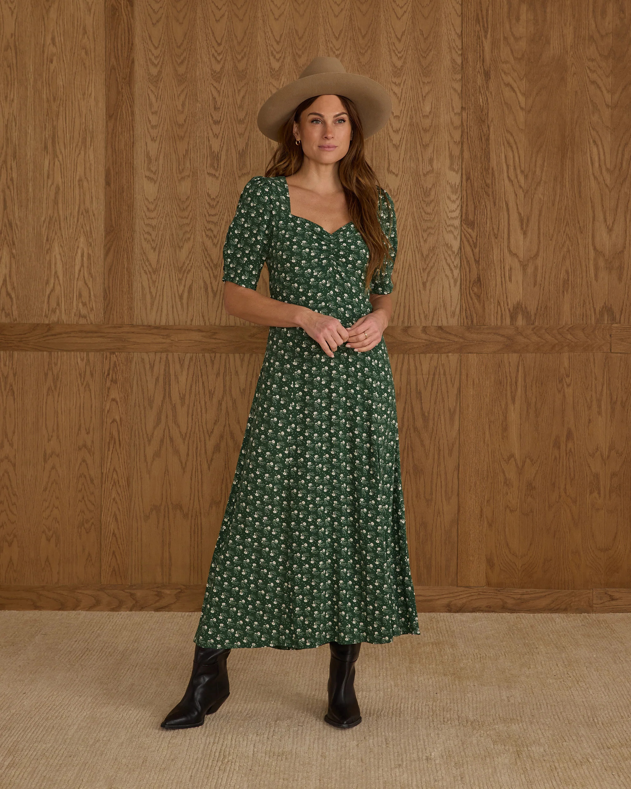 Violet Dress | Green Ditsy | Rylee + Cru