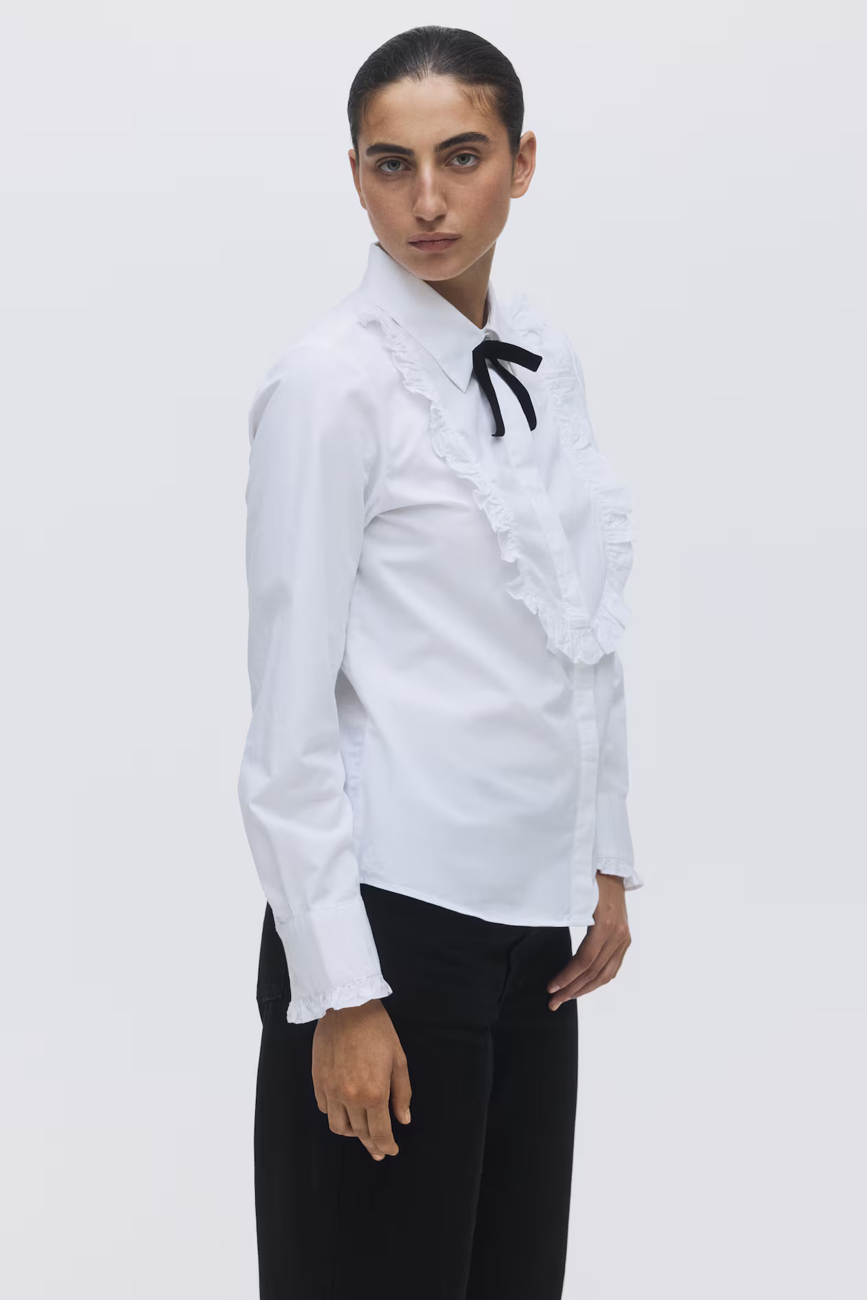 Tuxedo-style shirt | H&M (UK, MY, IN, SG, PH, TW, HK)