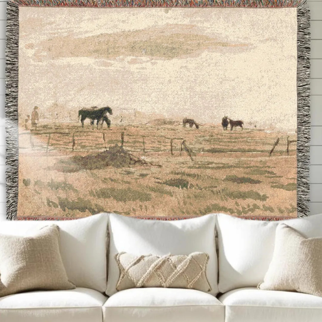 Vintage Farm Landscape Large Woven Tapestry for Bedroom Modern Farmhouse Cottage Home Decor Gift ... | Etsy (US)