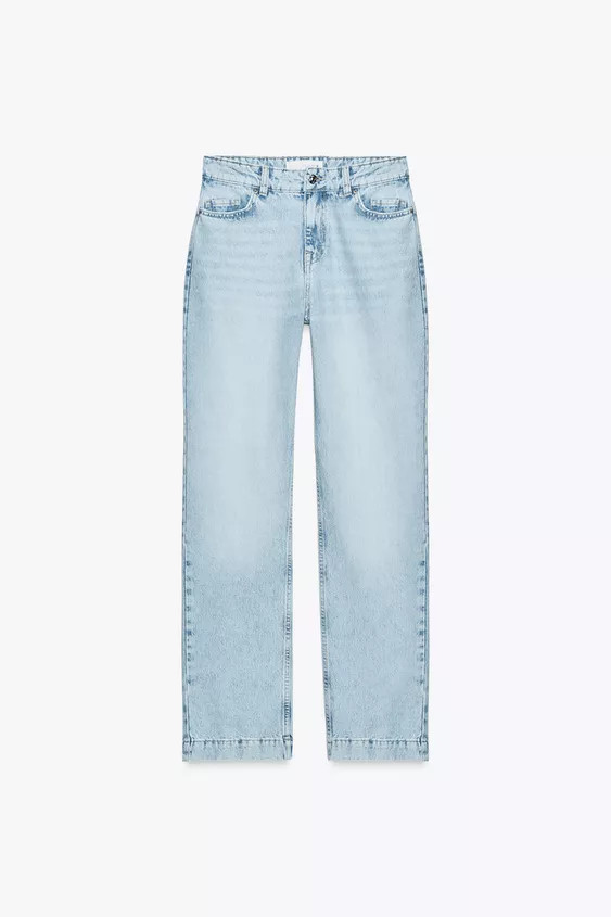 JEANS Z.04 STRAIGHT MID-WAIST FULL LENGTH | Zara UK