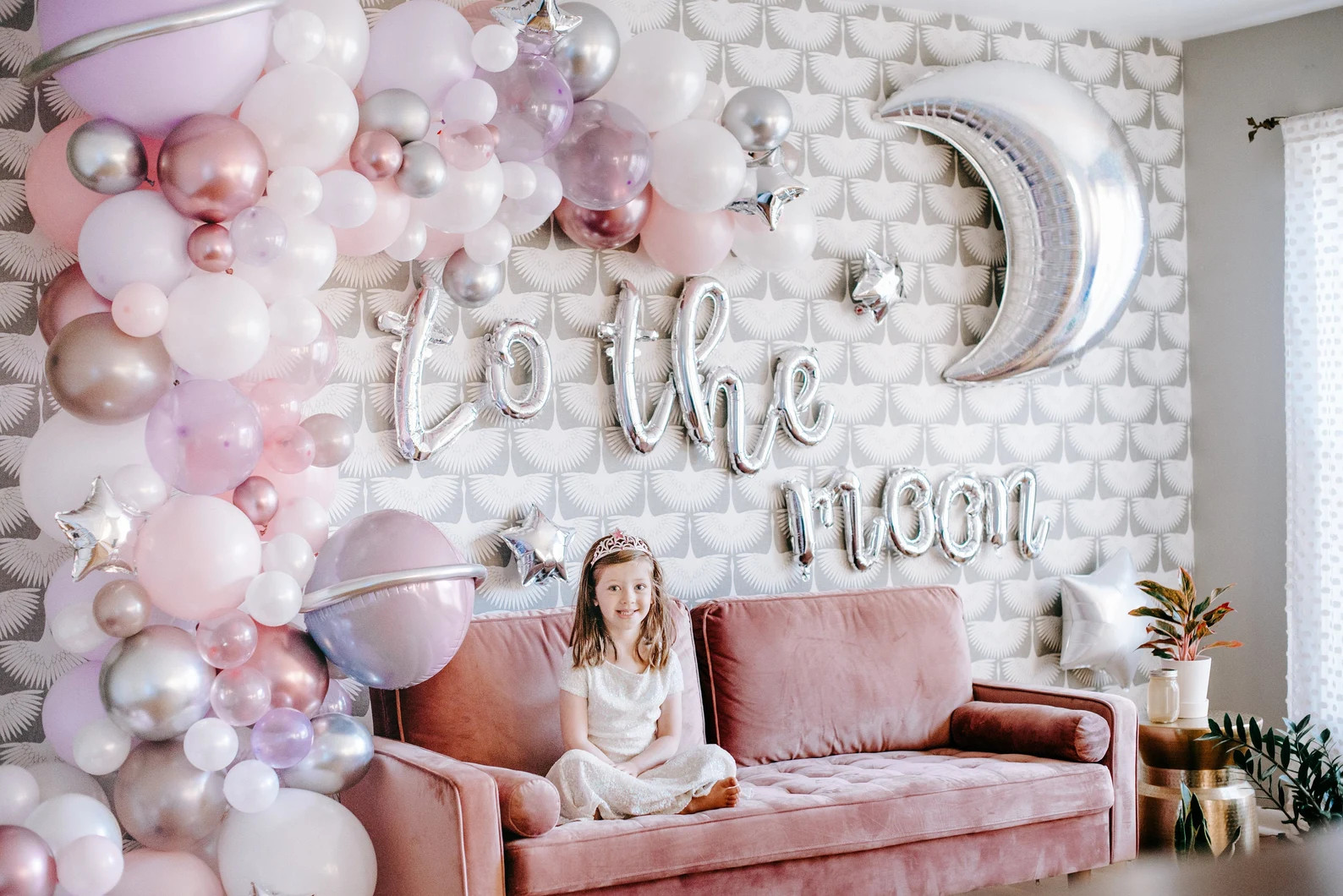 DIY Iridescent to the Moon Balloon Garland  Pink Galaxy Space | Etsy | Etsy (US)