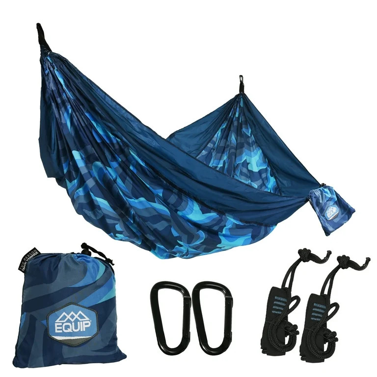 Equip Nylon 2 Person Travel Hammock - Blue Abstract Print | Walmart (US)