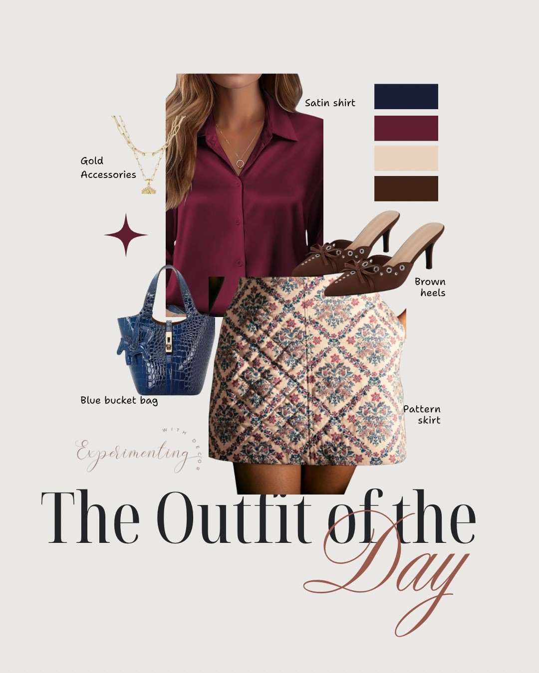 Who’s ready for fall!? Experimentingwithdecor is ready for cooler weather with this chic fall workwear outfit. 
She paired this gorgeous quilted skirt with a maroon shirt, brown heels and a blue purse. 

#LTKWorkwear #LTKMidsize #LTKPetite