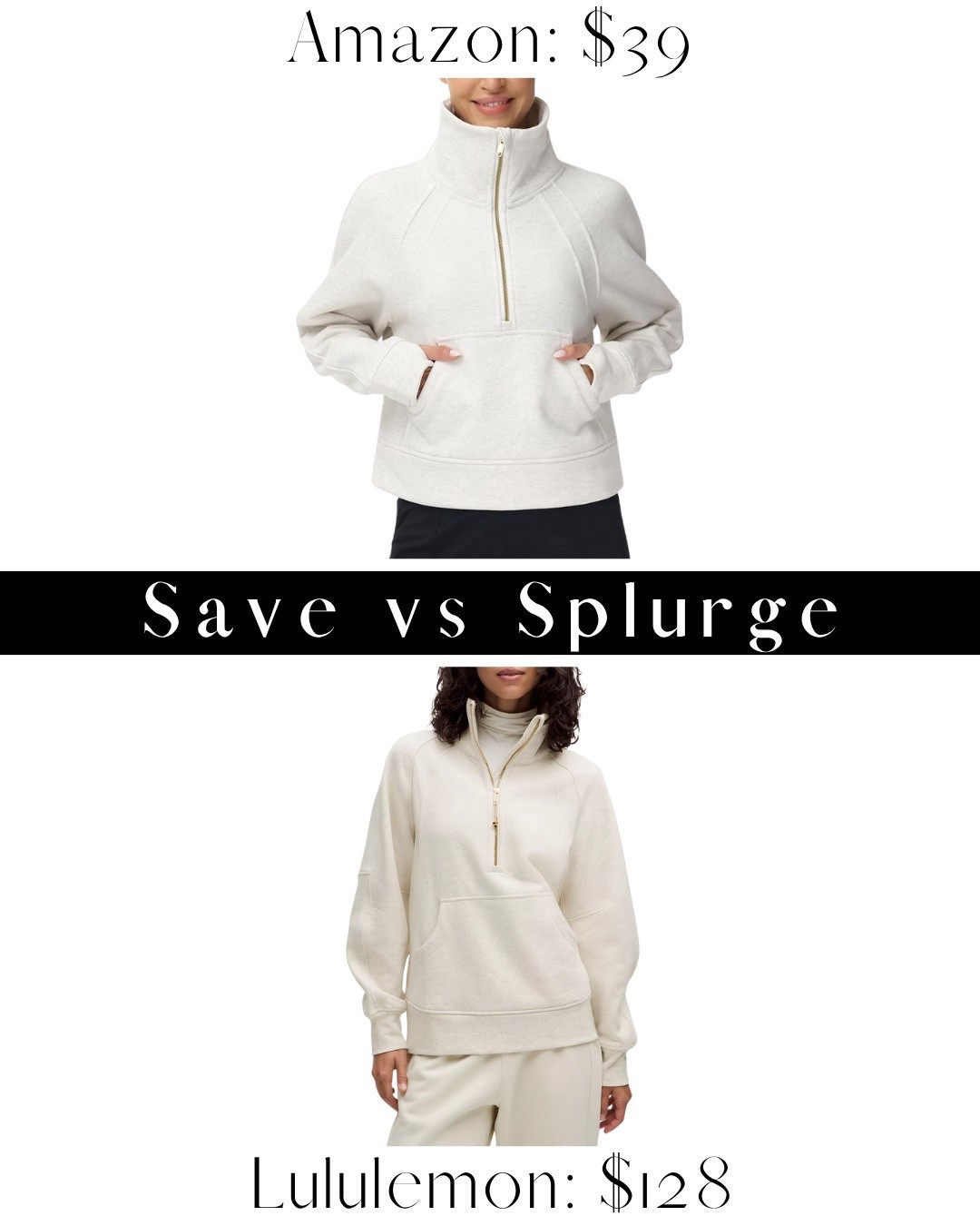 Lululemon look for less! Love this half zip, less expensive, scuba pullover option! 

#LTKFindsUnder50 #LTKSaleAlert #LTKActive