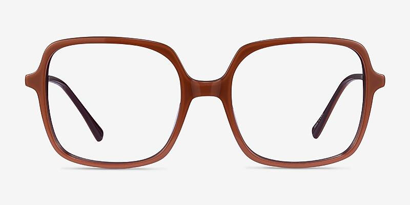 Domingo Square Brown Full Rim Eyeglasses | Eyebuydirect | EyeBuyDirect.com