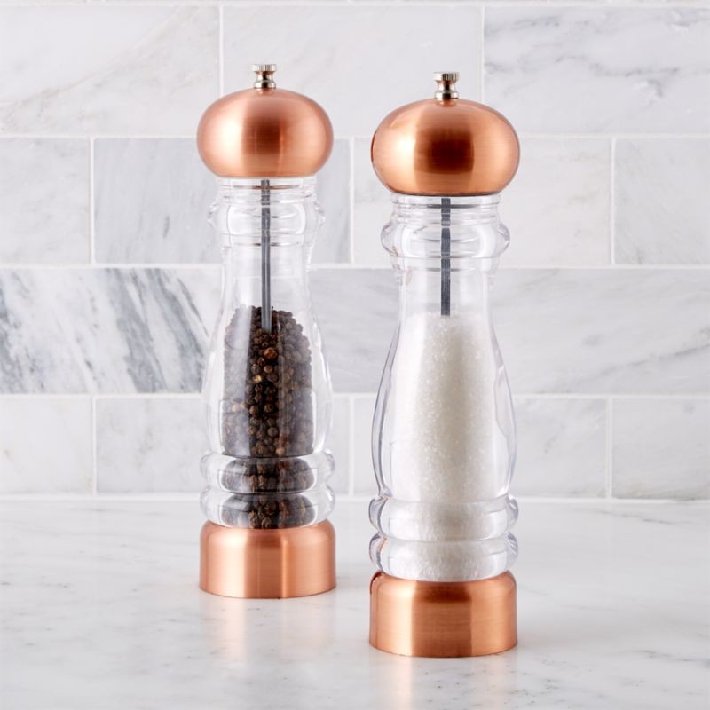 Copper Salt and Pepper Mills | Crate and Barrel | Crate & Barrel