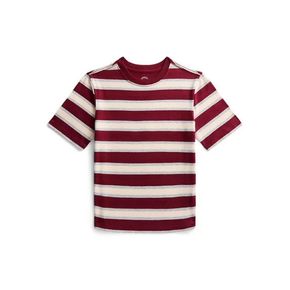 Wonder Nation Boys' Striped Tee with Short Sleeves, Sizes 4-18 & Husky | Walmart (US)