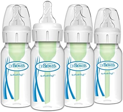 Dr. Brown’s Natural Flow® Anti-Colic Options+™ Narrow Baby Bottles 4 oz/120 mL, with Level 1... | Amazon (US)
