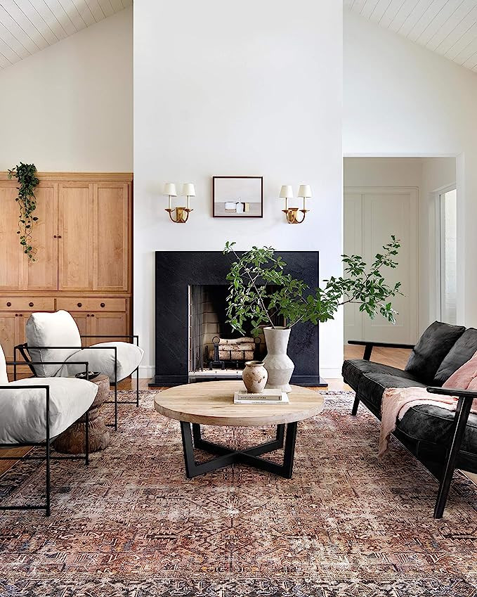 Chris Loves Julia x Loloi Jules JUL-02 Terracotta / Multi Oriental Area Rug 7'-6" x 9'-6" | Amazon (US)