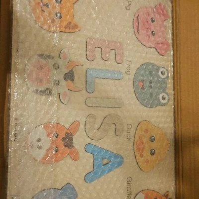 Personalized Name Puzzle With Animals Custom Baby Girl and - Etsy | Etsy (US)