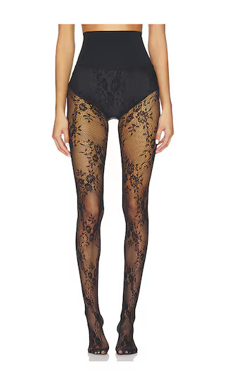 Floral Net Tights in Black | Revolve Clothing (Global)