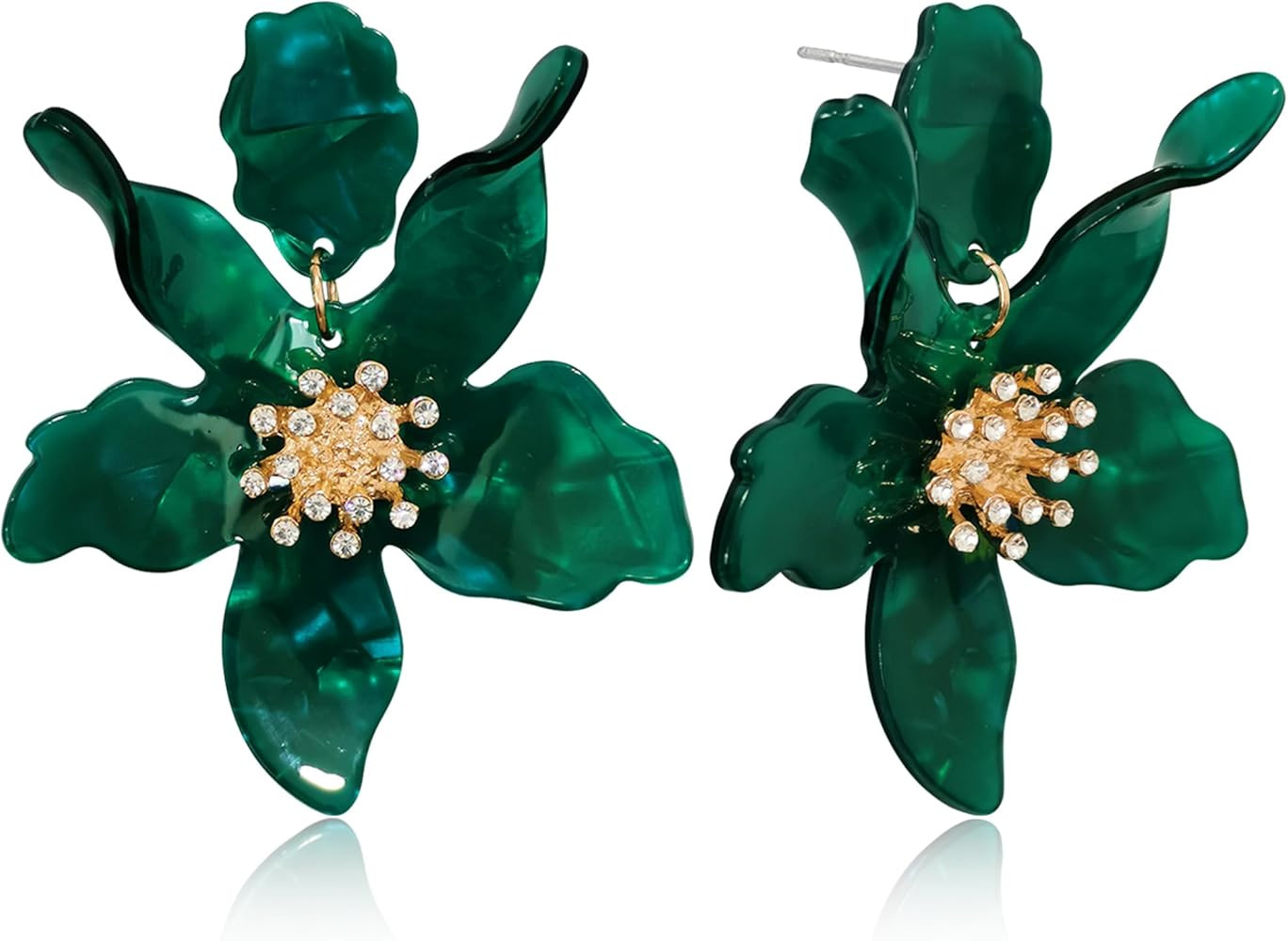 ANDPAI Unique Bohemian Oversized Acrylic Resin Flower Dangle Drop Earrings Retro Large Hawaii Flo... | Amazon (US)