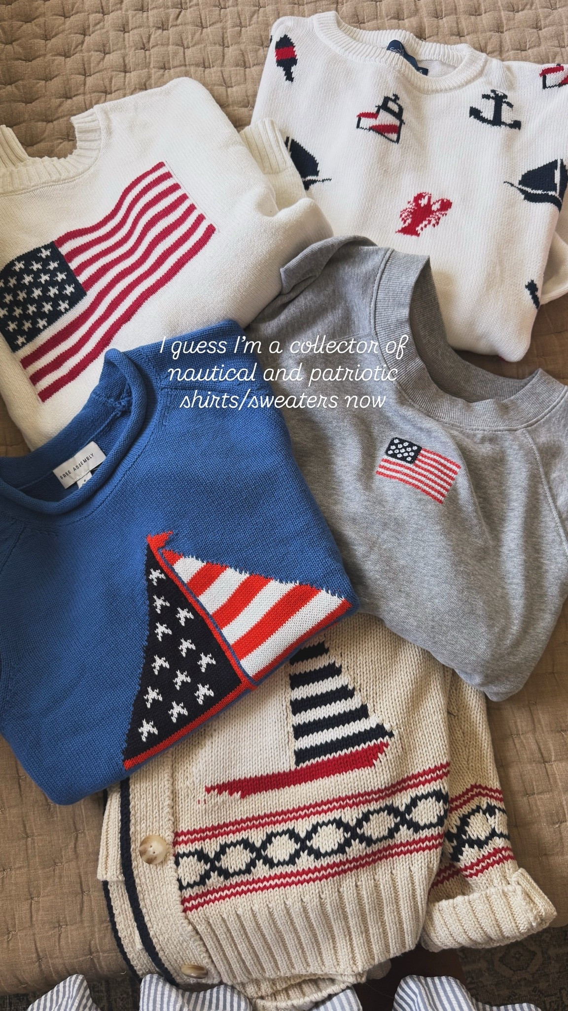 Rounding up some of my favorite patriotic sweaters! Ready for MDW 🇺🇸