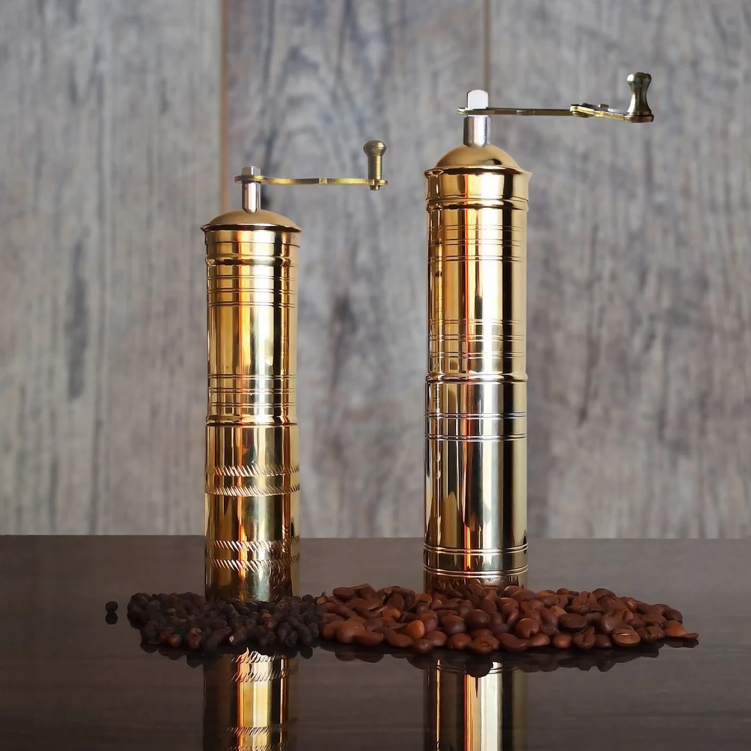 Set of Two Traditional Turkish Coffee Grinders Brass Coffee - Etsy | Etsy (US)