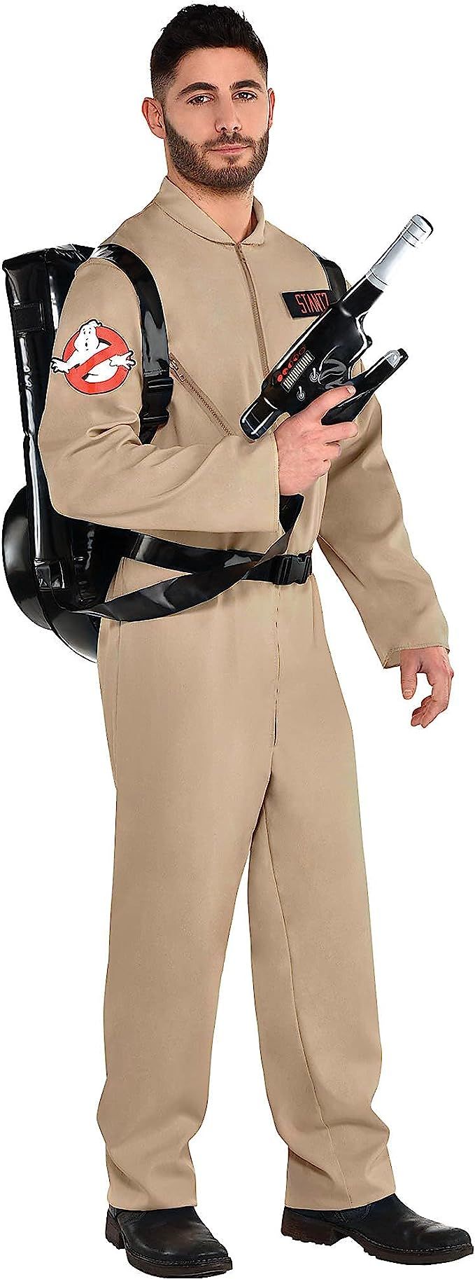 Party City Ghostbusters Halloween Costume with Proton Pack for Adults, Standard Size, with Jumpsu... | Amazon (US)