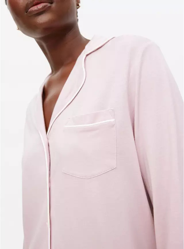 Pink Modal Blend Traditional Pyjamas M | Tu Clothing