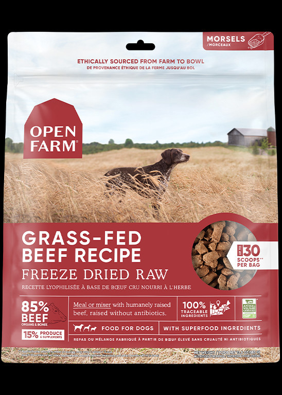 Freeze-Dried Raw Beef Dog Food Topper | Open Farm | Open Farm Pet