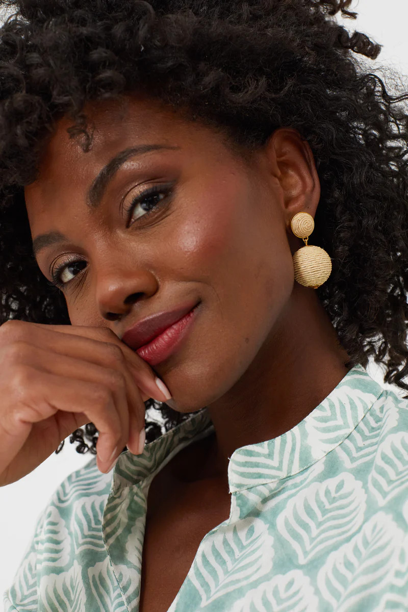 Petite Raffia Lantern Earrings | Tuckernuck (US)