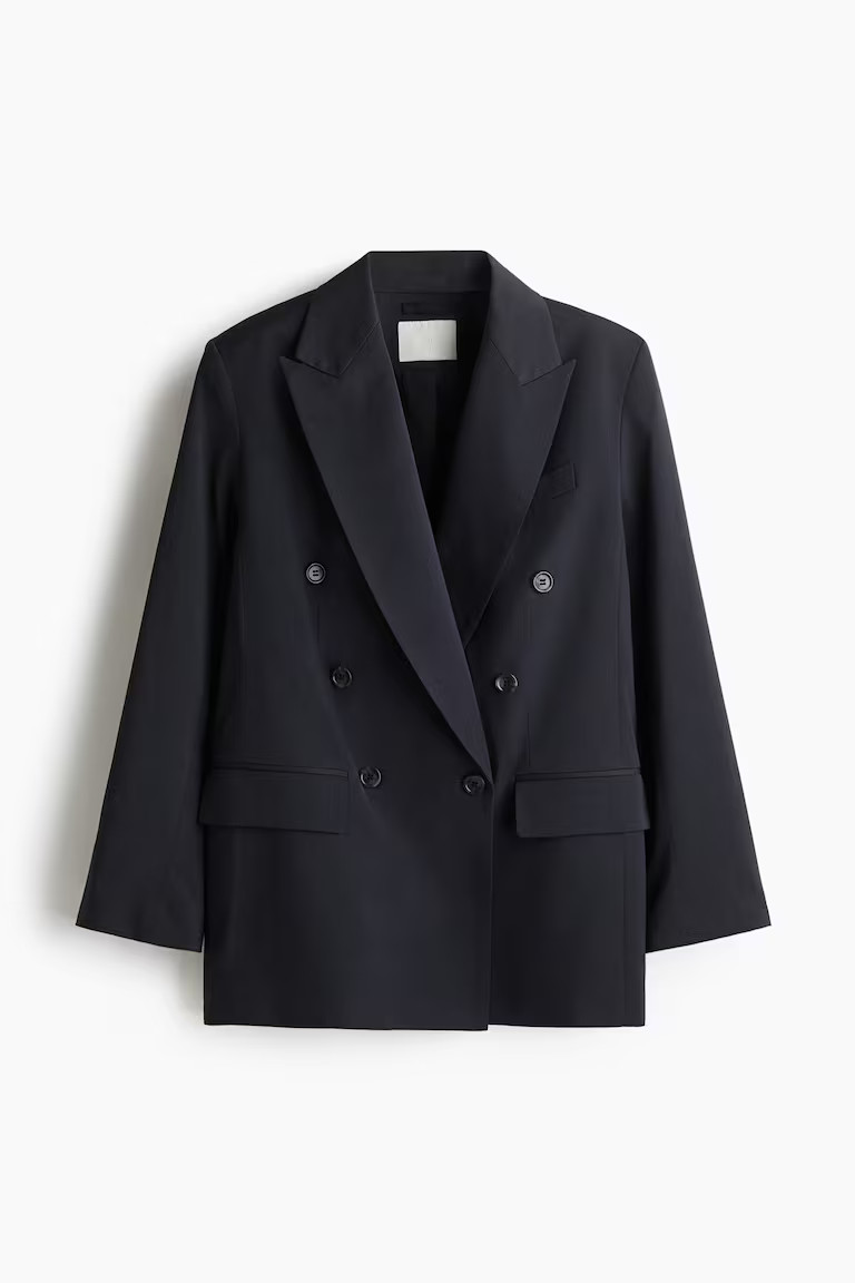 H & M - Oversized Twill Blazer - Gray | H&M (US + CA)