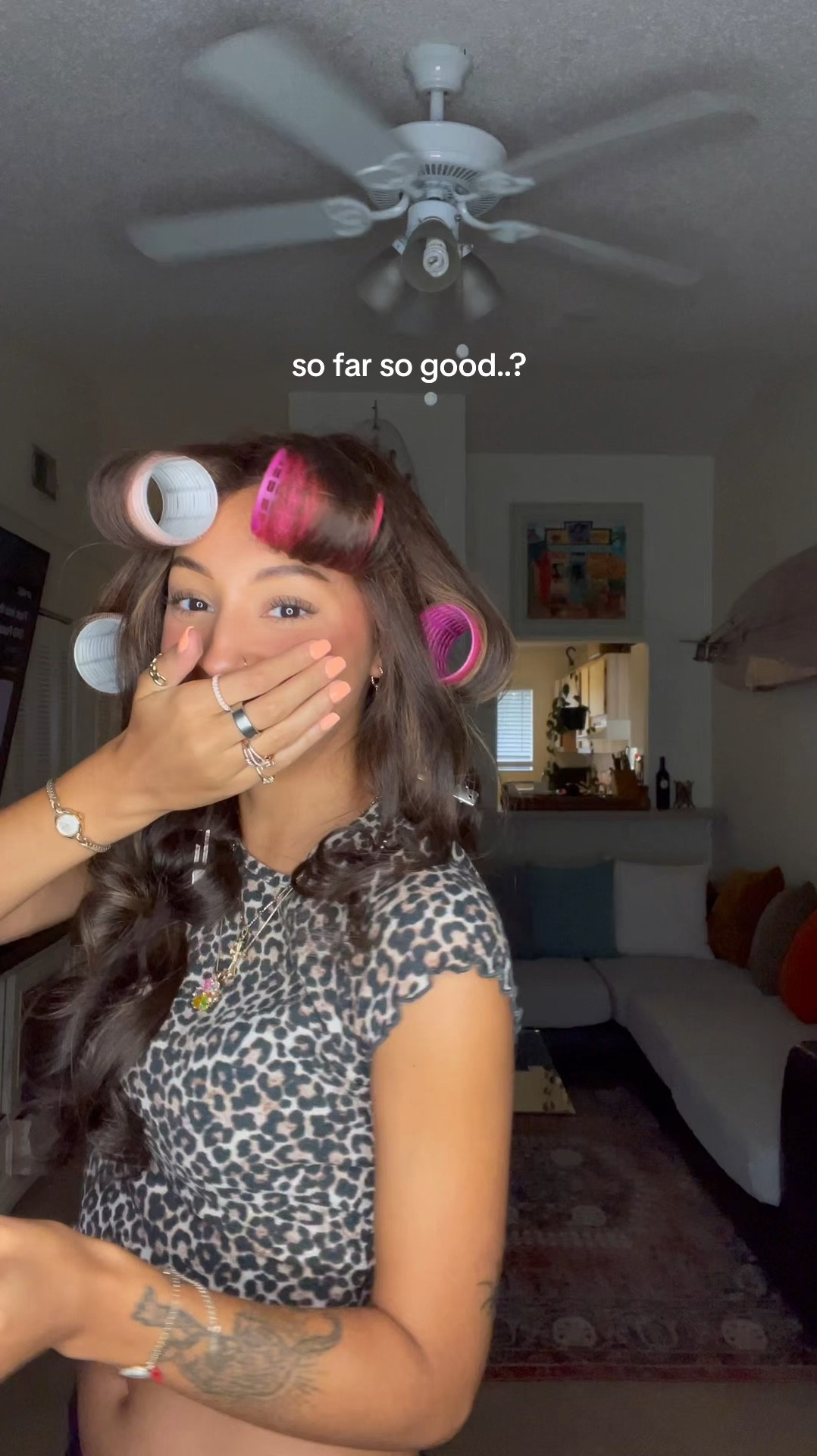 bouncy curls with velcro rollers & pin curls! 🙂‍↔️💓💅🏽