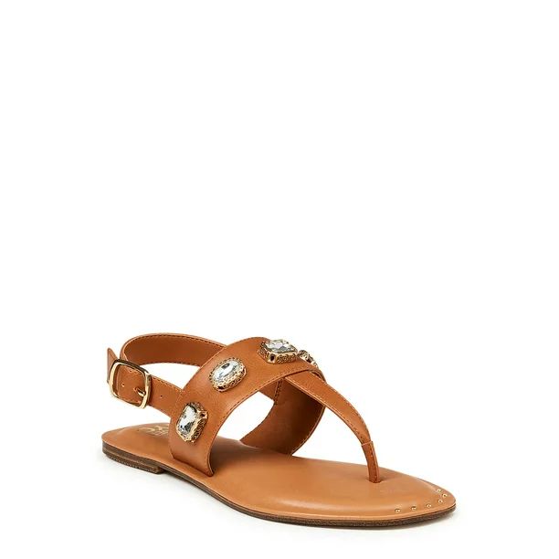 Madden NYC Women's Jeweled Thong Sandals - Walmart.com | Walmart (US)