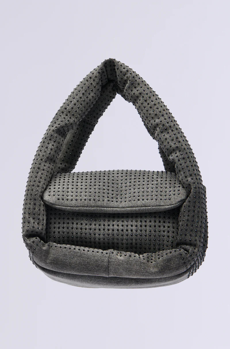 HOUDINI RHINESTONE PUFFER PURSE | AKIRA