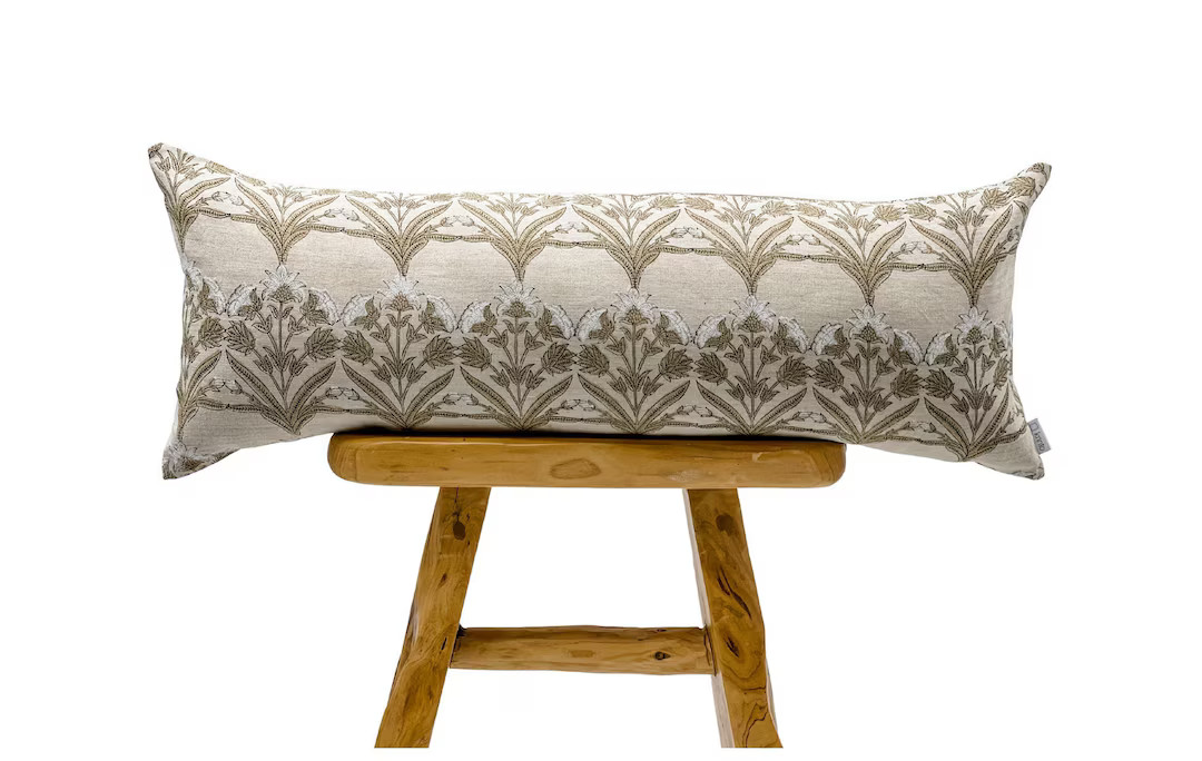 Designer Tan Beige on Natural Linen Pillow Cover Tan Beige - Etsy | Etsy (US)