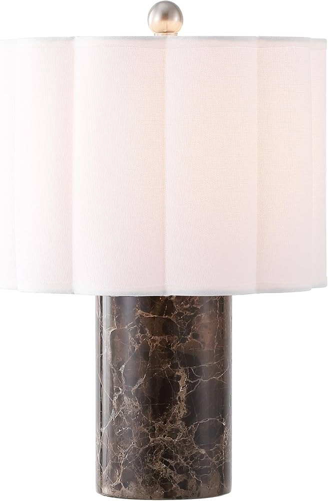 SAFAVIEH Lighting Collection \u2013 Rosalie Dark Brown 18 Inch Marble Table Lamp with Channel Tuf... | Amazon (US)