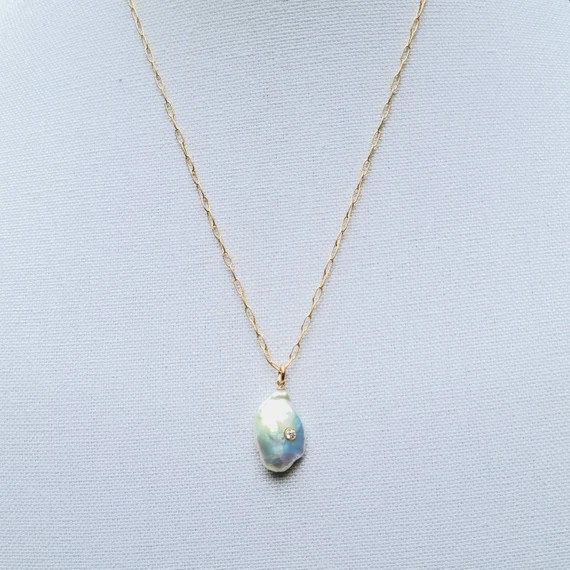 Freshwater Baroque Pearl Pendant - Etsy | Etsy (US)