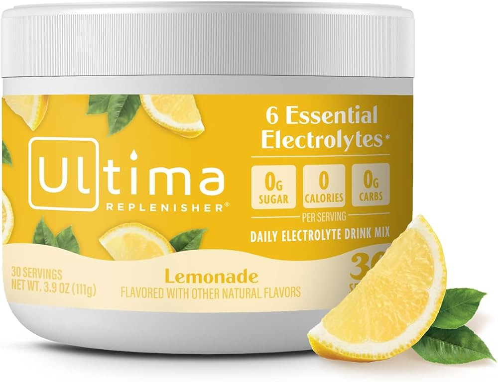Ultima Replenisher Daily Electrolyte Powder Drink Mix – Lemonade, 30 Servings – Hydration Pow... | Amazon (US)