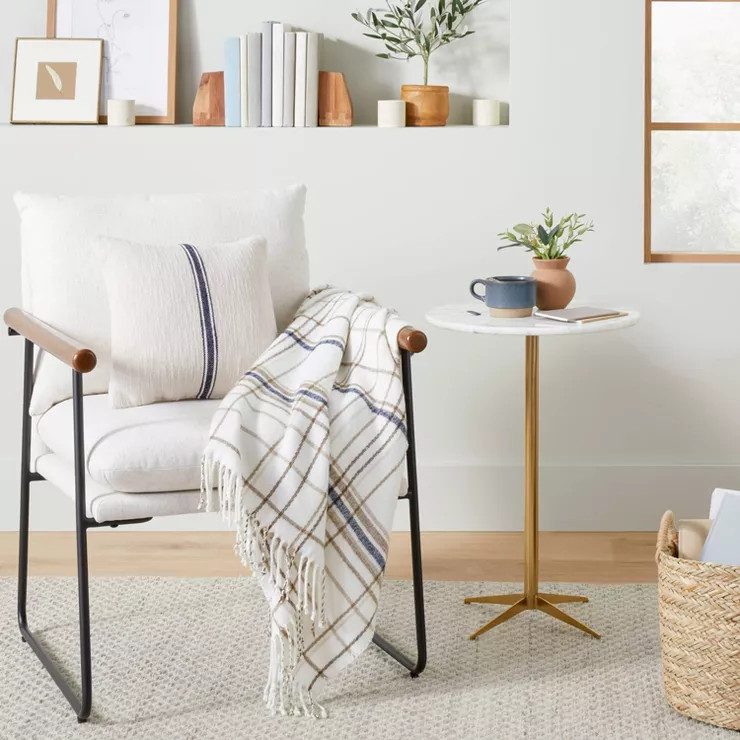 Marble Top Accent Table Brass/White - Hearth & Hand™ with Magnolia | Target