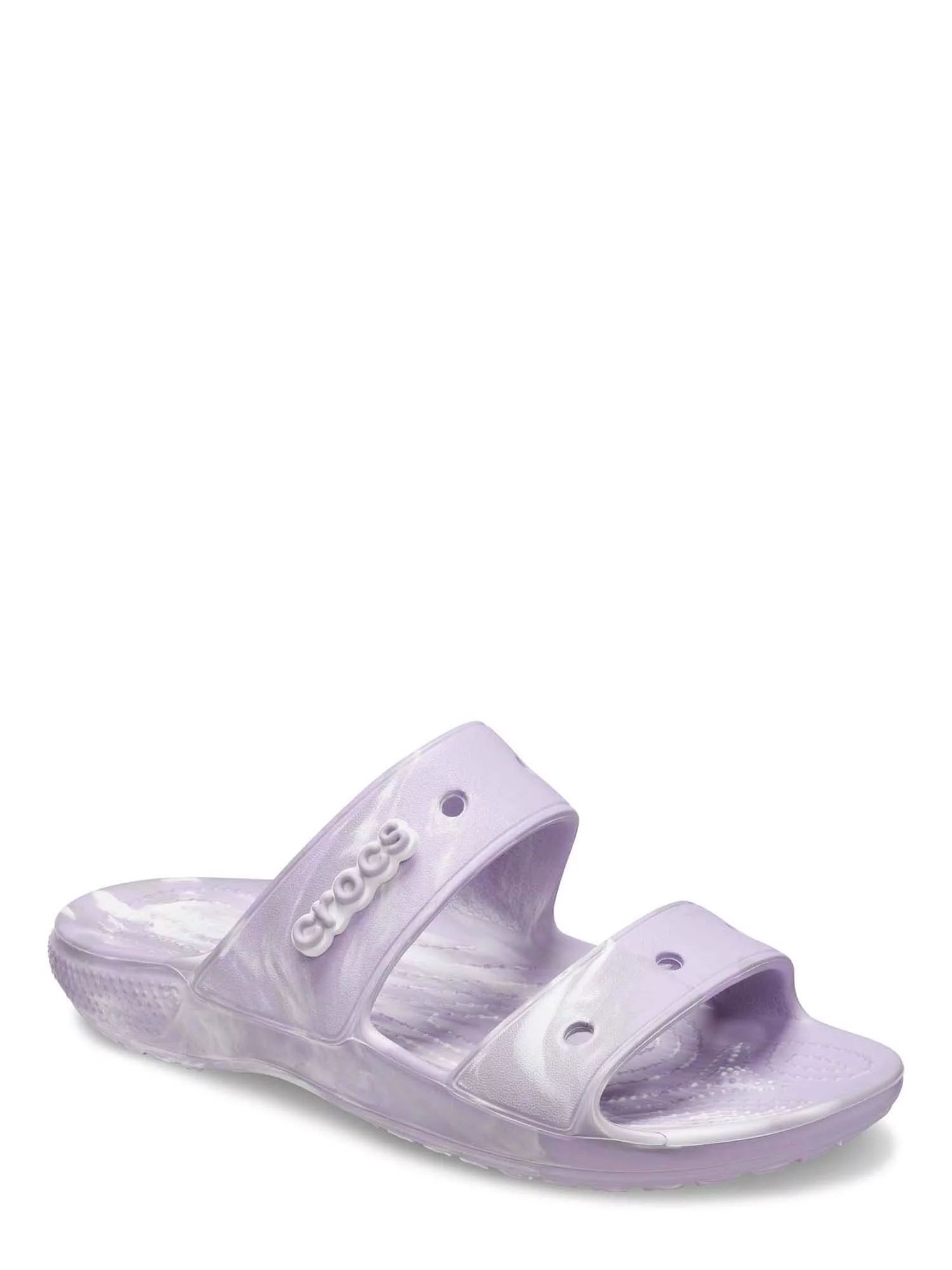 Crocs Unisex Classic Marbled Two-Strap Slide Sandal | Walmart (US)