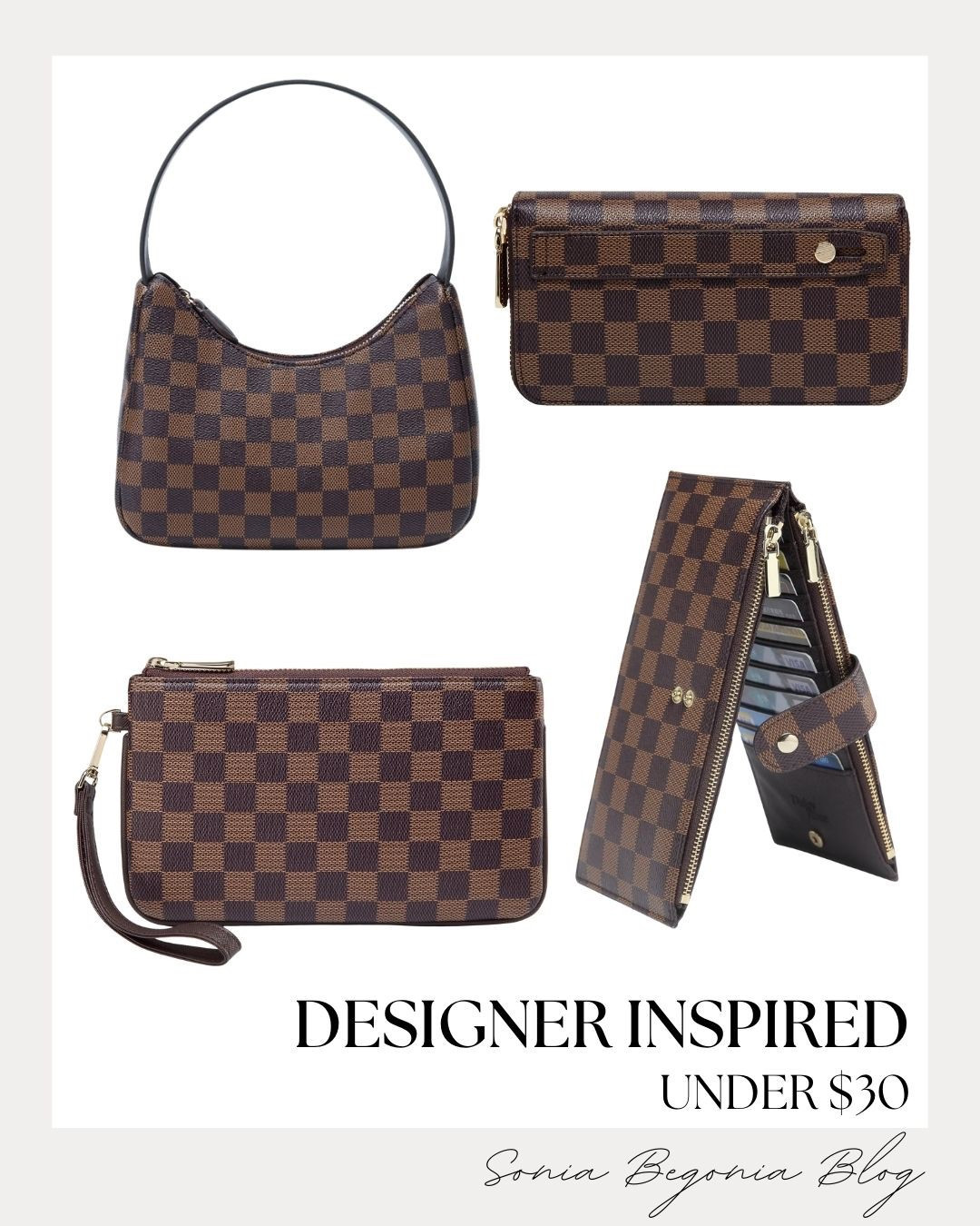 DESIGNER INSPIRED: Checkered Prints, Classic Neutrals, & Everyday Luxury! ✨

Embrace the timeless designer-inspired trend with these perfectly balanced accessory essentials—all under $30! 🤎

We are obsessed with the statement patterns: from the structured checkered hobo bag to the matching slim zip-around wallet. Balance the bold print with a versatile wristlet for your on-the-go essentials or the multi-card organizer that keeps your daily carry perfectly polished. Finish the look with your favorite neutral wardrobe staples for a touch of elevated, high-fashion glam without the luxury price tag!

#DesignerInspired
#CheckeredPrint
#BudgetStyle
#AffordableLuxury
#EverydayAccessories
#AmazonFinds
#HandbagStyle
#WalletGoals
#NeutralAesthetic
#DesignerDupe
#FeminineStyle
#EverydayChic
#LTKStyle
#LTKUnder50
#SoniaBegoniaBlog


#LTKFindsUnder50