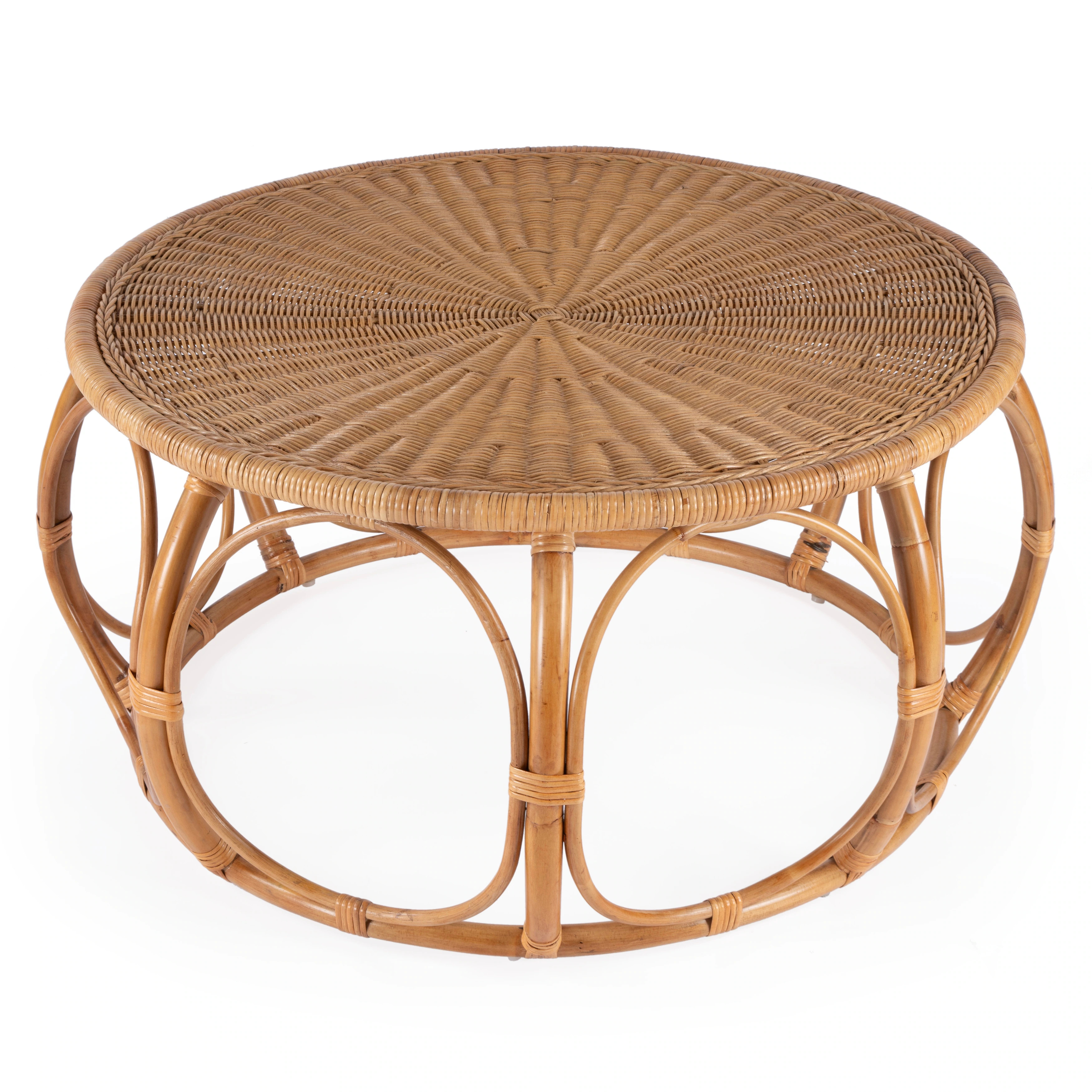 Savannah Woven Rattan Round Coffee Table | Bed Bath & Beyond