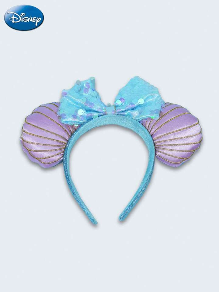 Disney 1pc Princess Minnies Earrings Headband Frozen Sequin Mouse Ears For Women Cute Cartoon Mer... | SHEIN