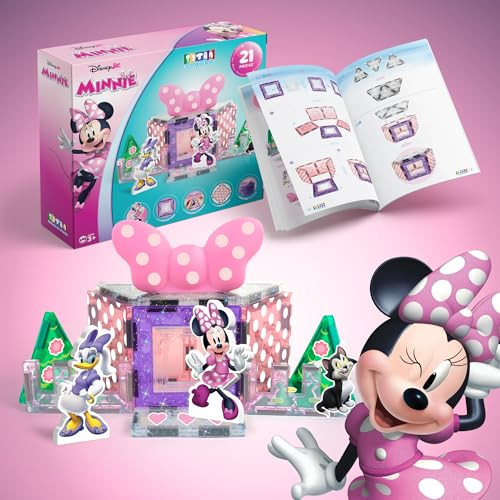 Tytan Official Disney Junior Minnie Mouse Magnetic Character Tile Set – 21-Piece STEAM Building Toy with Reusable Stickers & Instruction Manual – Educational Toy for Kids Ages 3+ | Amazon (US)