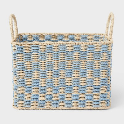 Woven Paper Large Kids' Storage Bin Blue - Pillowfort™ | Target