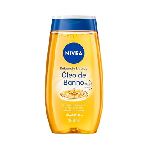 NIVEA Sabonete Líquido Óleo de Banho 200ml - Com 55% de óleos naturais, produz espuma cremosa e proporciona hidratação intensa, maciez e cuidado único com a pele | Amazon (BR)