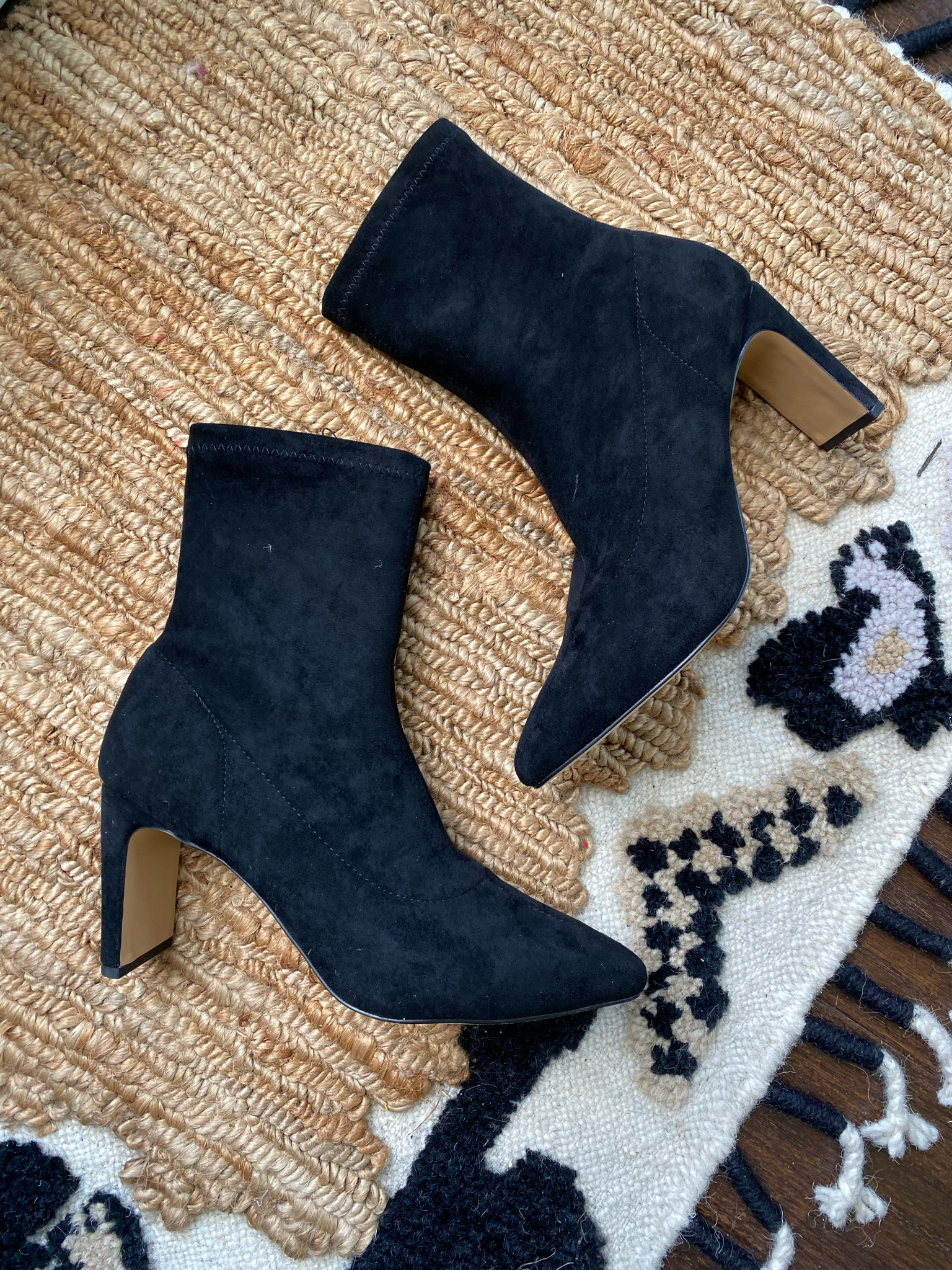 Amazon booties- they run true to size and are very well made 

#LTKunder100 #LTKSeasonal #LTKshoecrush