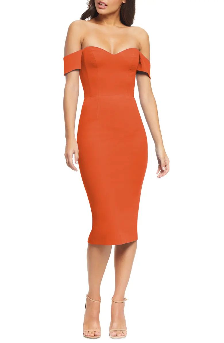 Dress the Population Bailey Off the Shoulder Body-Con Dress | Nordstrom | Nordstrom