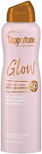 Coppertone Glow Shimmering Sunscreen Spray SPF 50, 5 ounces | Amazon (US)