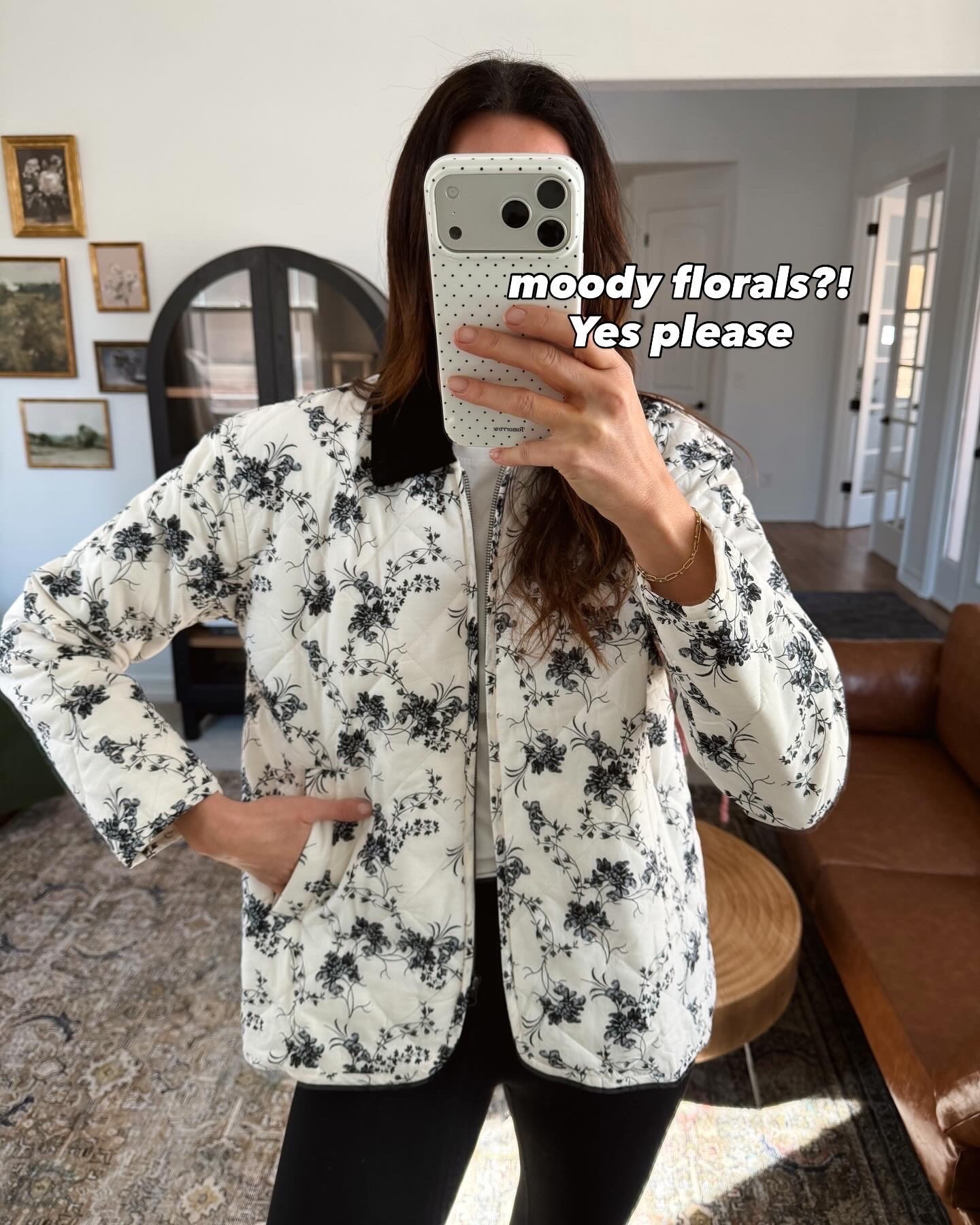 How great is the quilted jacket with this moody floral print?! Perfectly lightweight for spring! 

#LTKootd #LTKgrwm #LTKmomlife