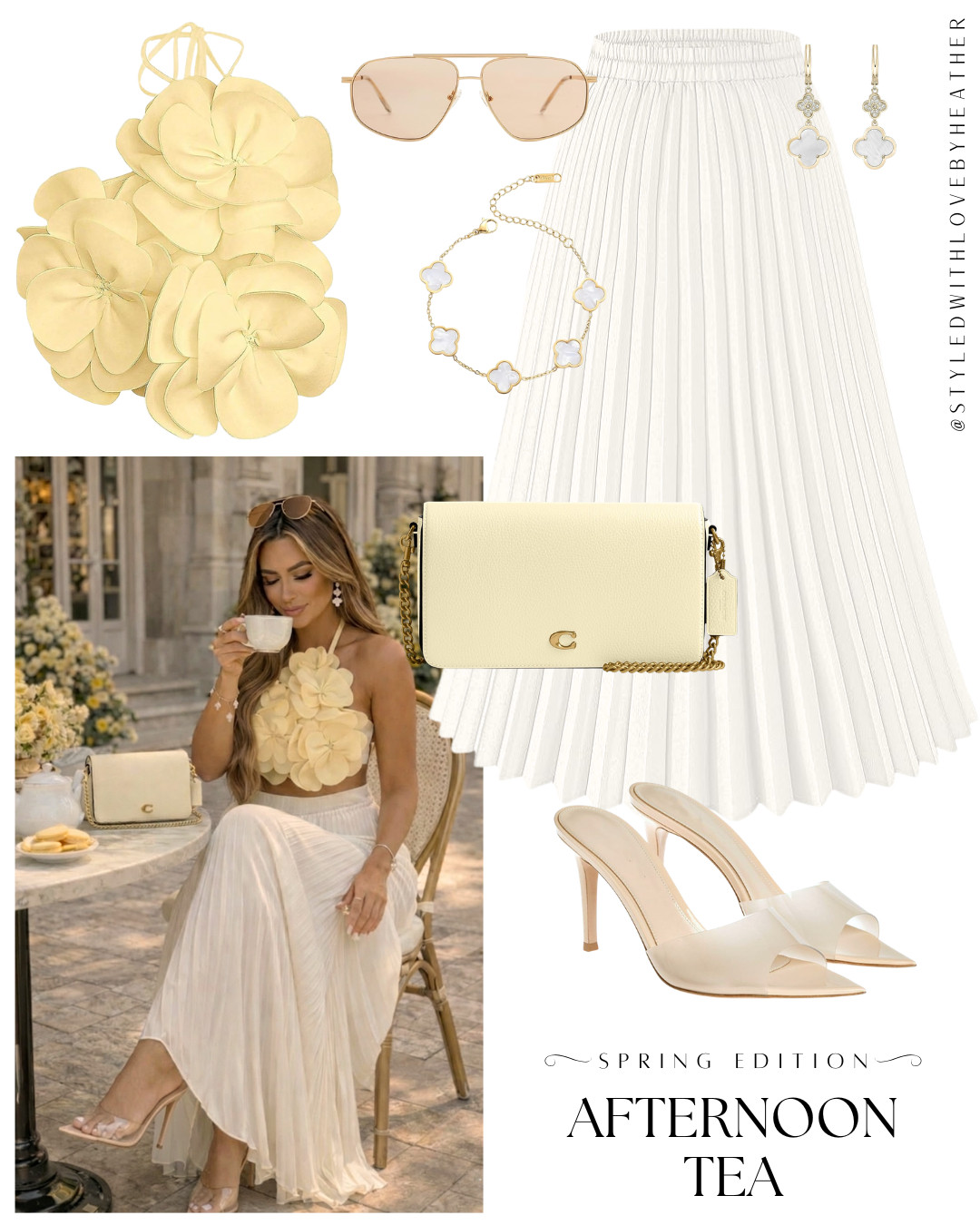 Spring Afternoon Tea Outfit 🤍✨

The dreamiest spring tea date look featuring a romantic floral top paired with a flowy pleated skirt for that soft, feminine vibe. Styled with delicate gold jewelry, a chic mini bag, and neutral heels—this look is effortlessly elegant and timeless.

Shop this spring outfit, Amazon fashion finds, and accessories on my LTK 🤍✨

 

 #LTKootd #LTKPetite #LTKTravel