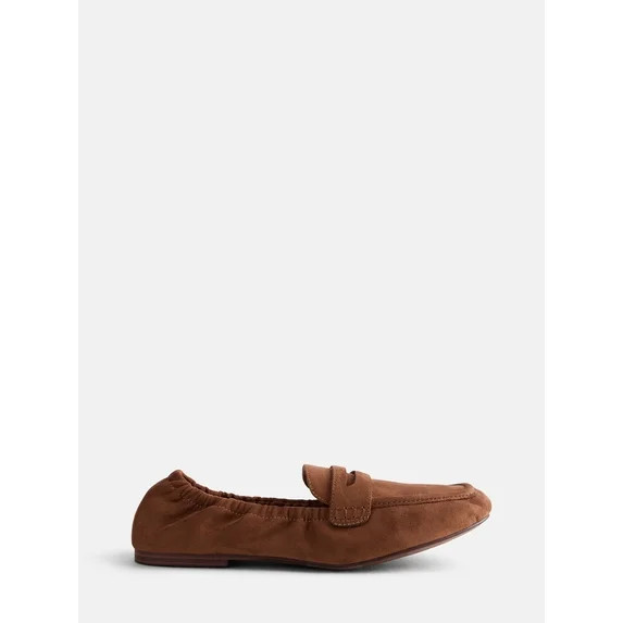 Scenario Women's Faux Leather Scrunch Loafers | Walmart (US)