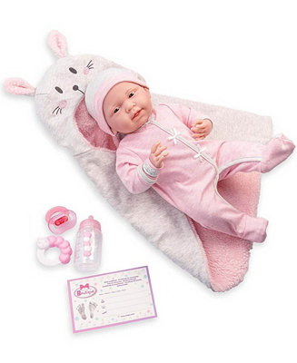 La Newborn Nursery 15.5" Baby Doll Bunting Bunny Gift Set, 9 Pieces | Macy's